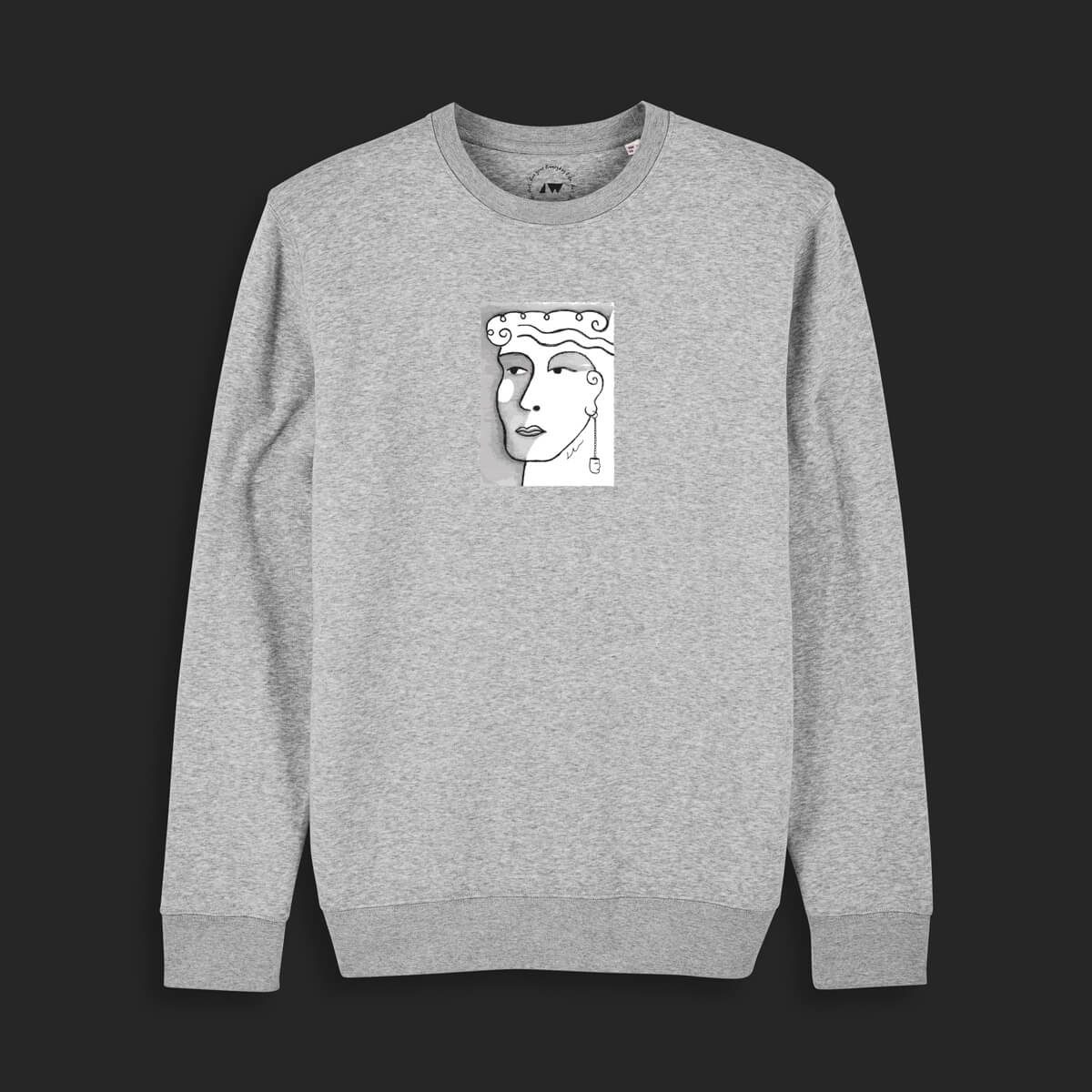 FRENCHY-GRAY-CREWNECK-Black